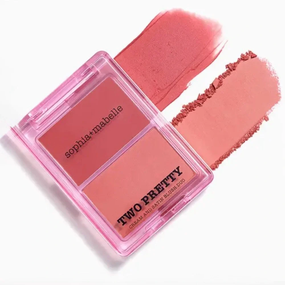 SOPHIA + MABELLE Two Pretty Cream & Satin Blush Duo in Strawberry Sorbet
